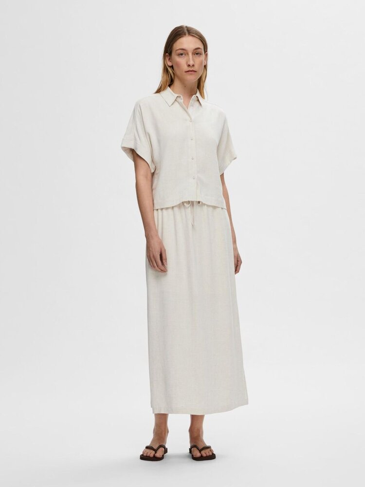 SLFVIVA SS CROPPED SHIRT Sandshell