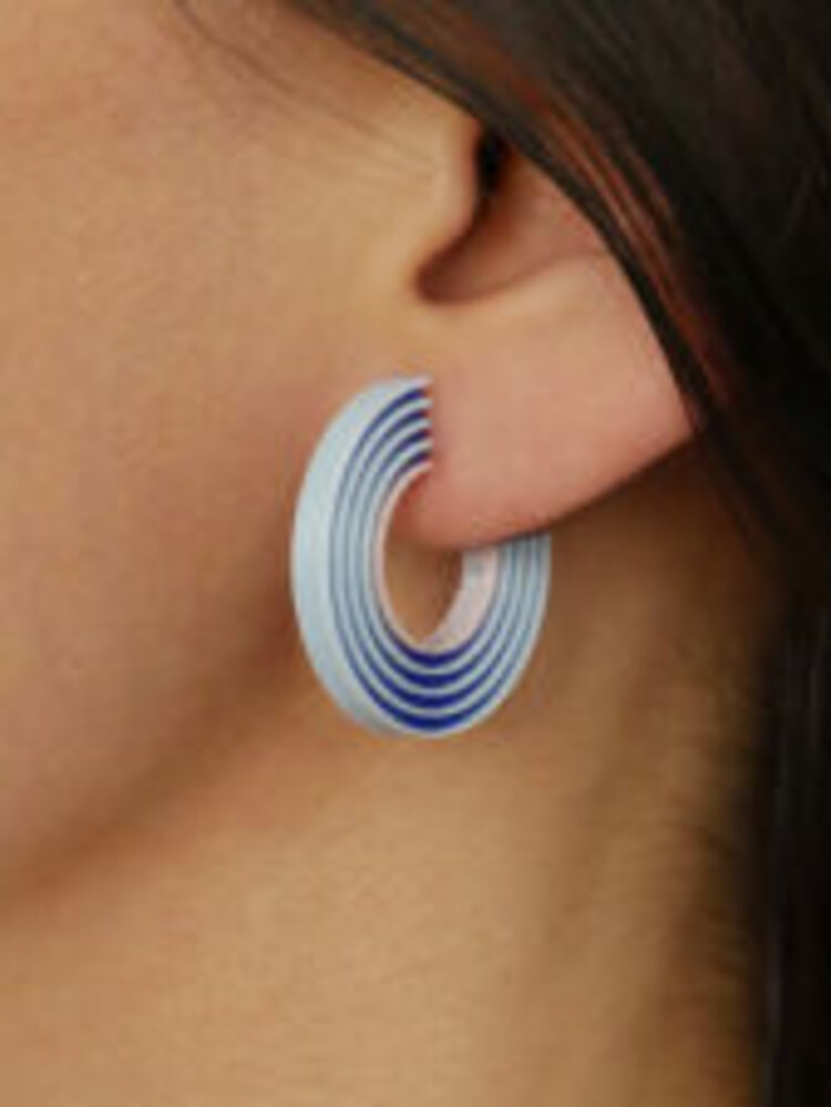 Turina Jewellery Oorbellen Tracks-Blues Sky & Blue & Rose