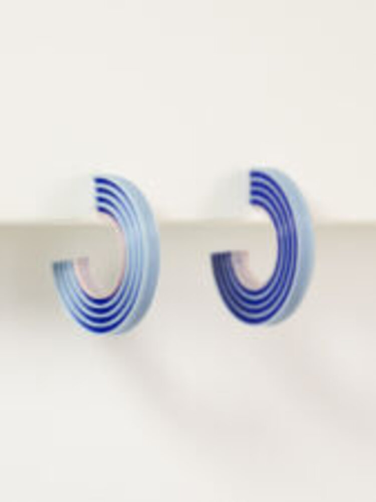 Turina Jewellery Oorbellen Tracks-Blues Sky & Blue & Rose