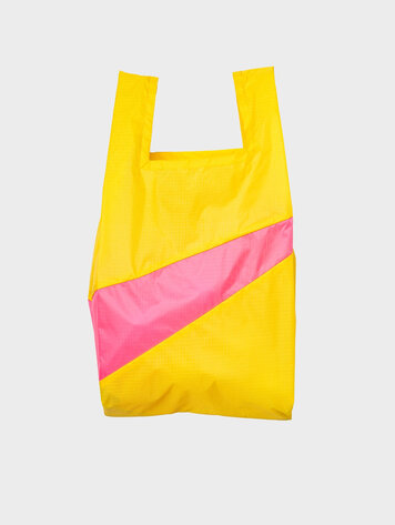 Susan Bijl The New Shopping Bag TV Yellow & Flup Pink Medium