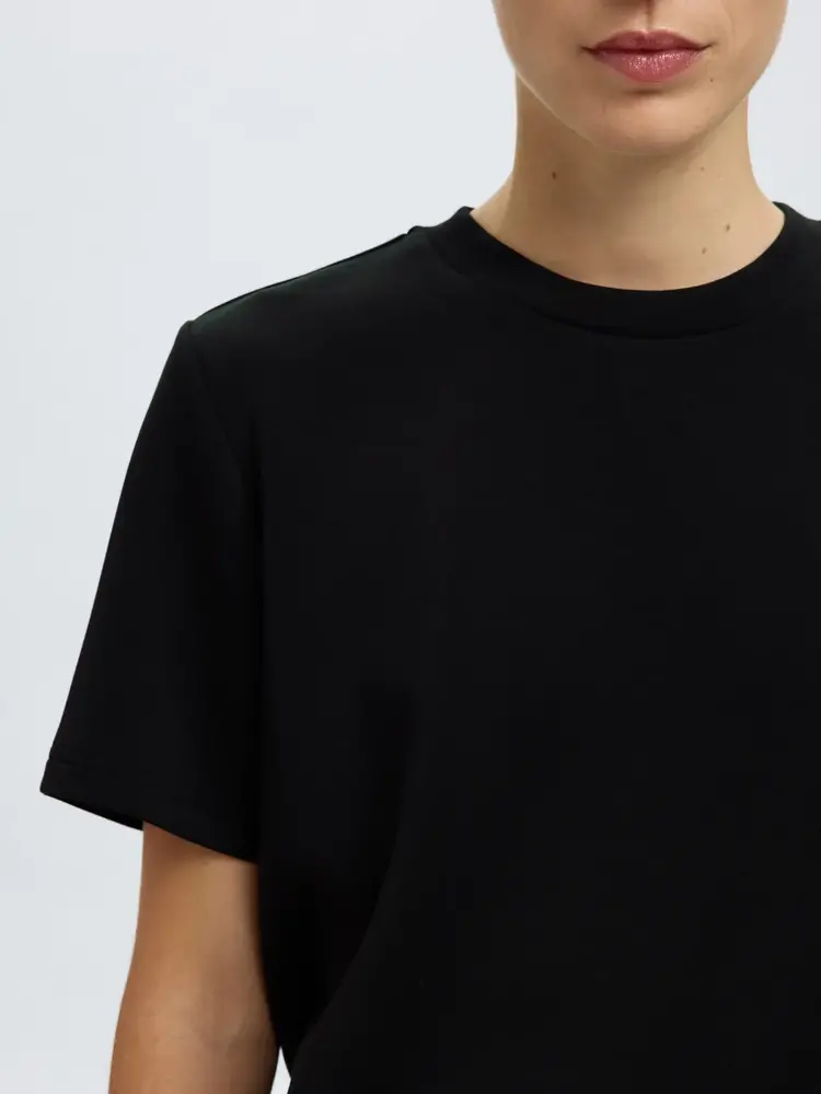 SLFTENNY SS BOXY O-NECK TEE Black