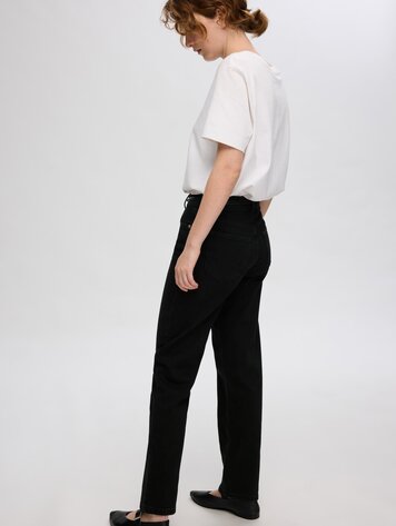 SLFSLIM BEA-KORI MW JEANS Black Denim