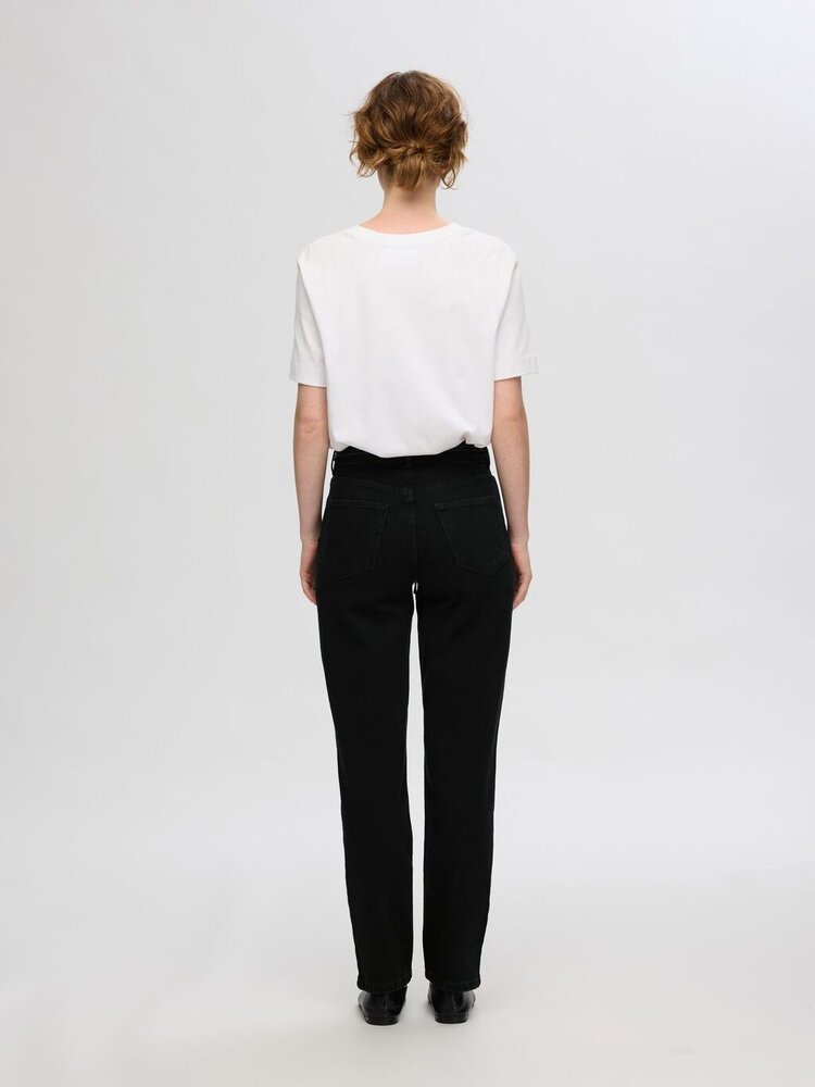 Selected Femme SLFSLIM BEA-KORI MW JEANS Black Denim