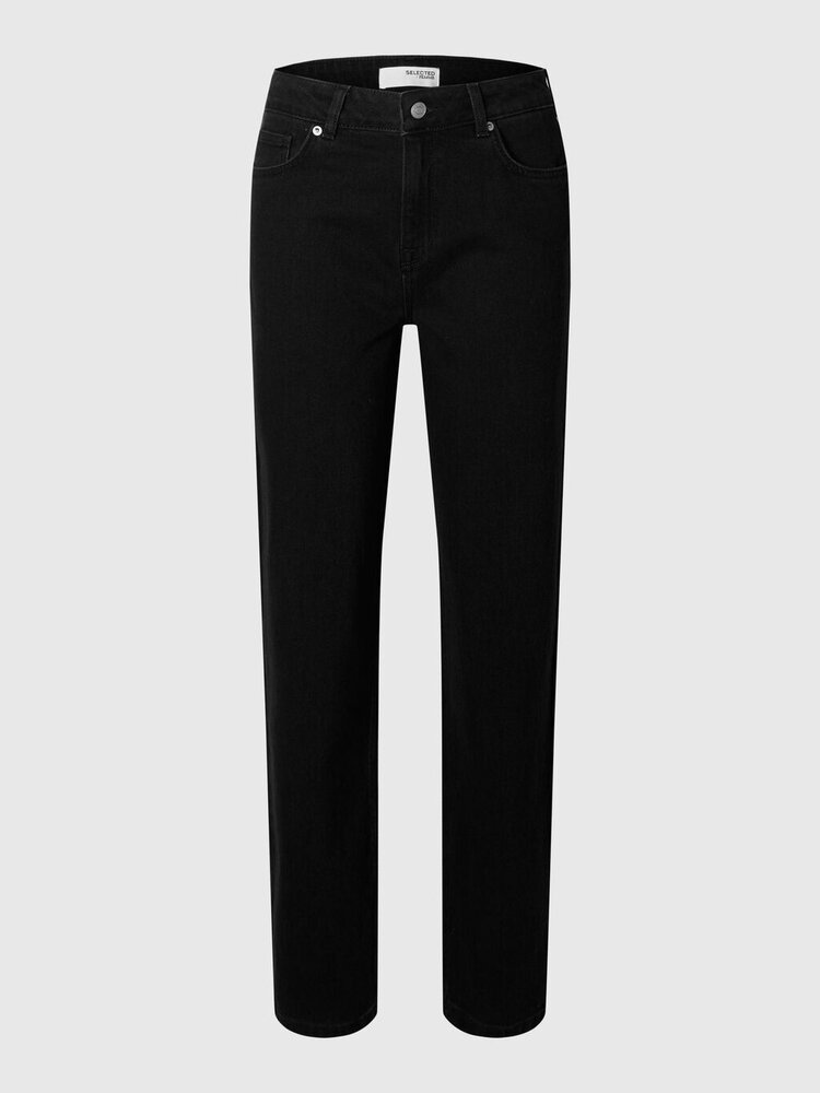 SLFSLIM BEA-KORI MW JEANS Black Denim