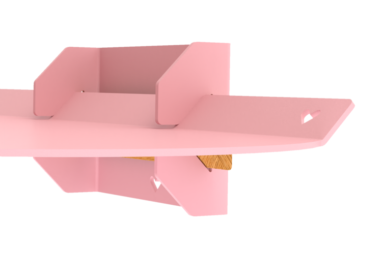 Studio Mippe Sweet Oval shelf Fluffy Pink