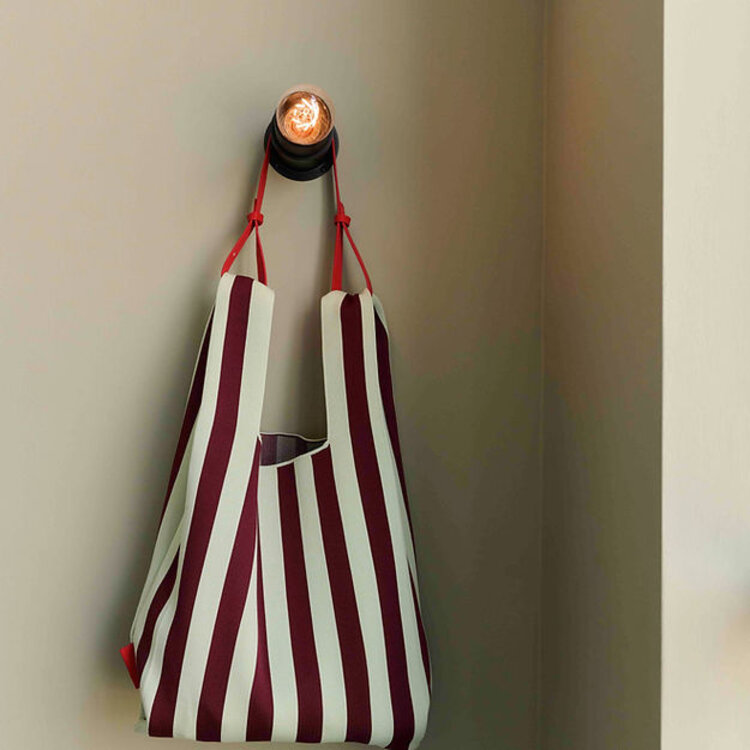 Market bag Knitted stripes Mist + Fig