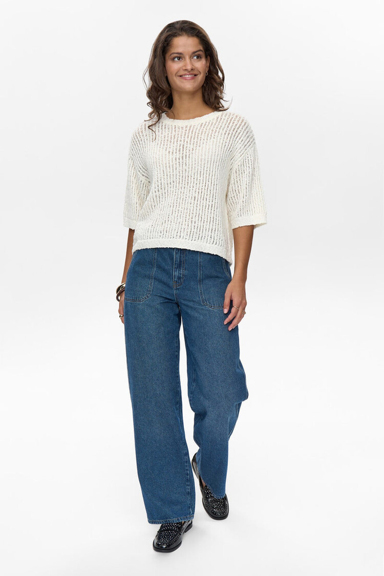 Nümph NUMIRANDI SS PULLOVER Cloud Dancer