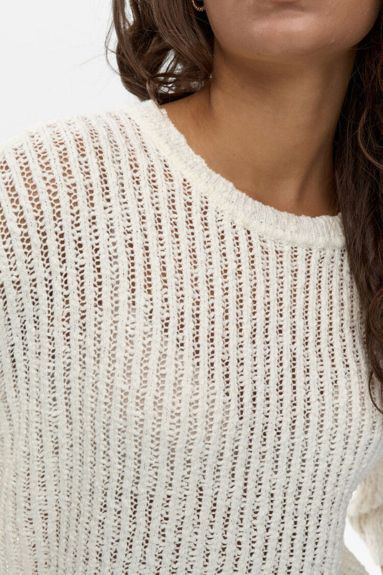 Nümph NUMIRANDI SS PULLOVER Cloud Dancer