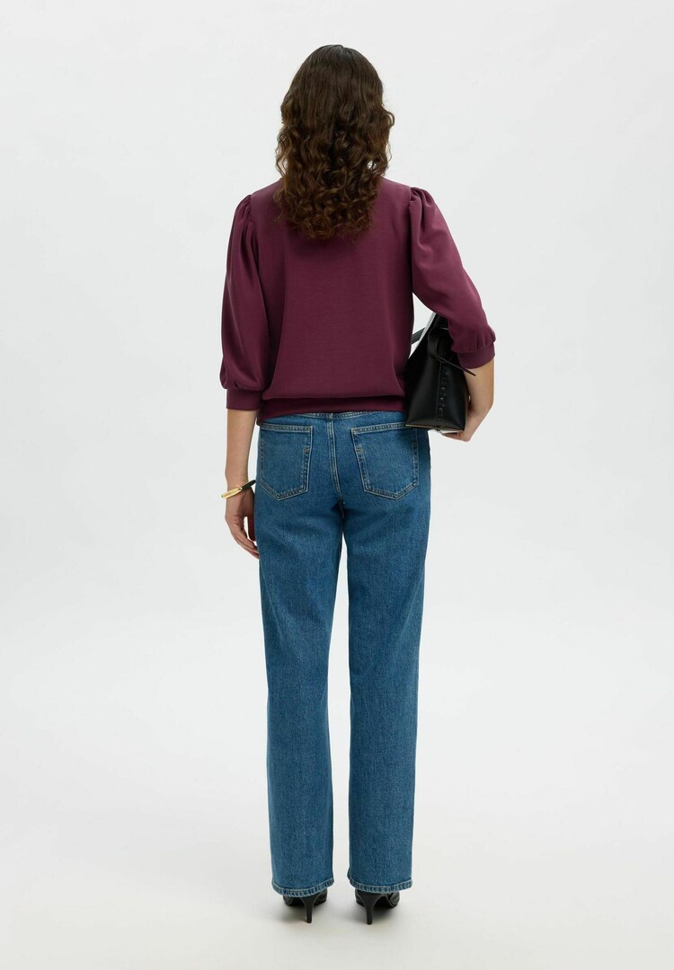 Selected Femme SLFTENNY 3/4 SWEAT TOP Fig