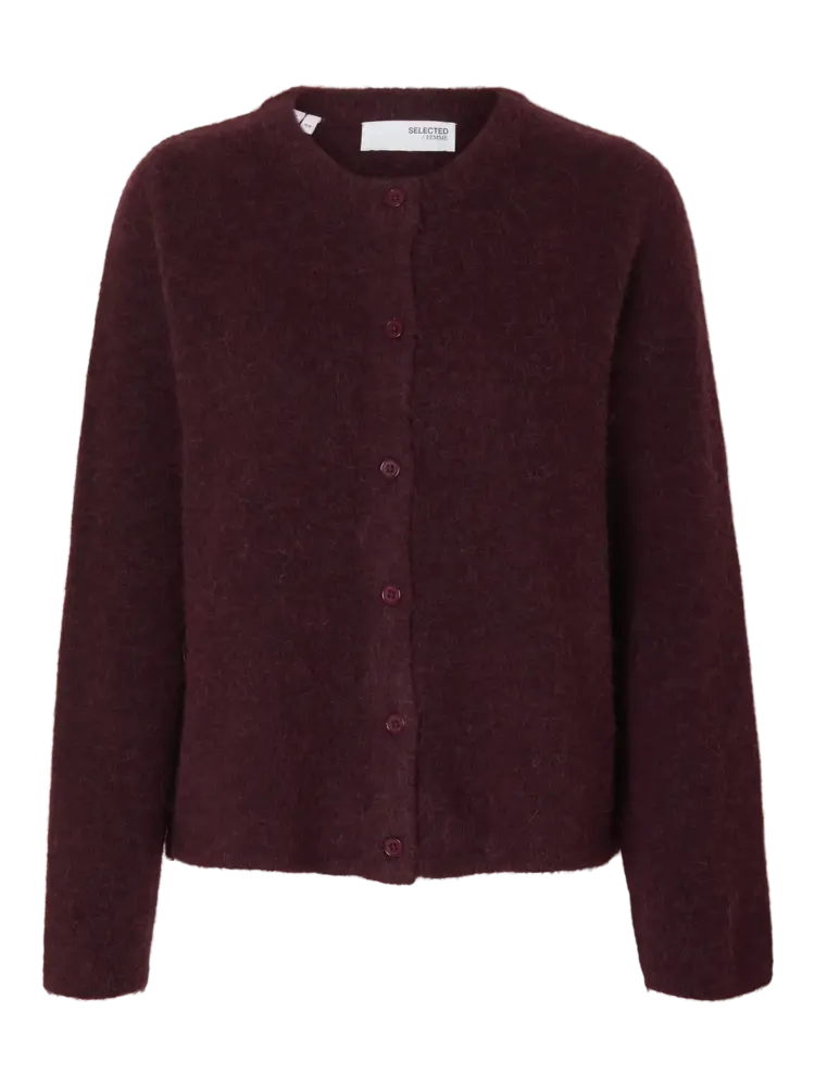 Selected Femme SLFLULU NEW LS KNIT CARDIGAN Fig Melange
