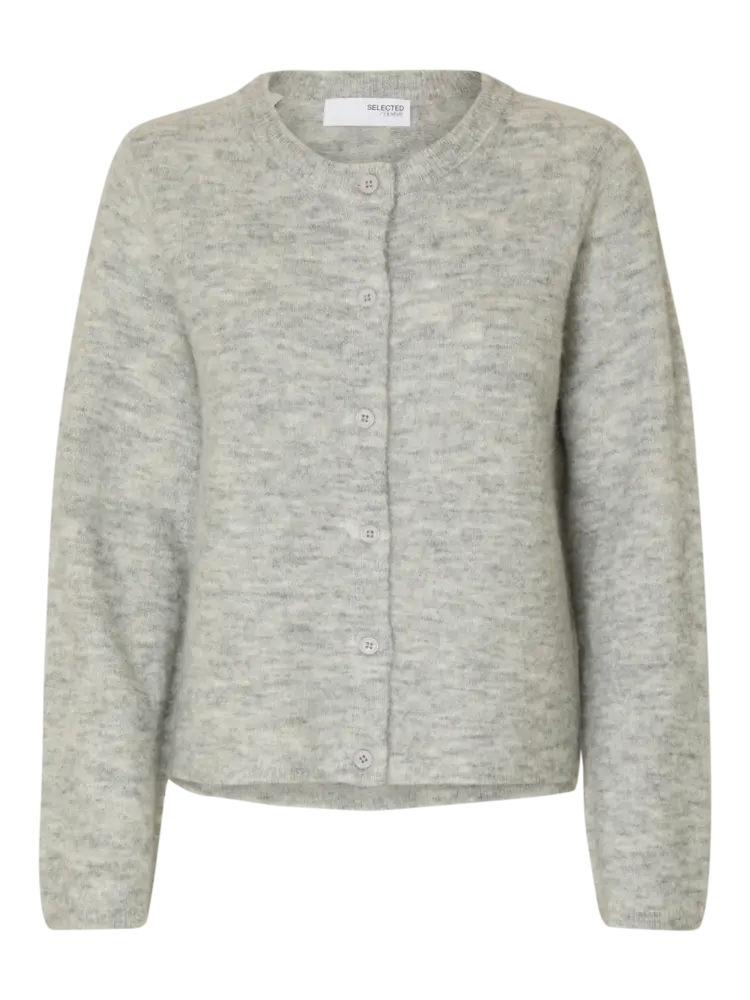 SLFLULU NEW LS KNIT CARDIGAN Light Grey Melange