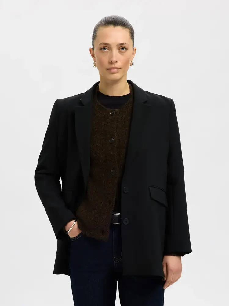 Selected Femme SLFLULU LS KNIT SHORT CARDIGAN Delicioso Melange