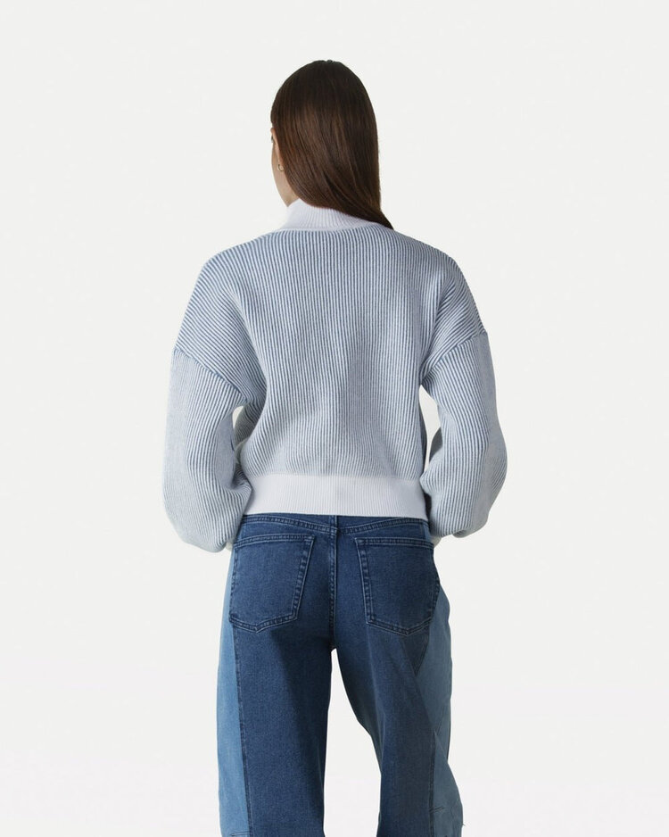 Another-Label ALCeder knitted pull  Blue Heaven Off-White