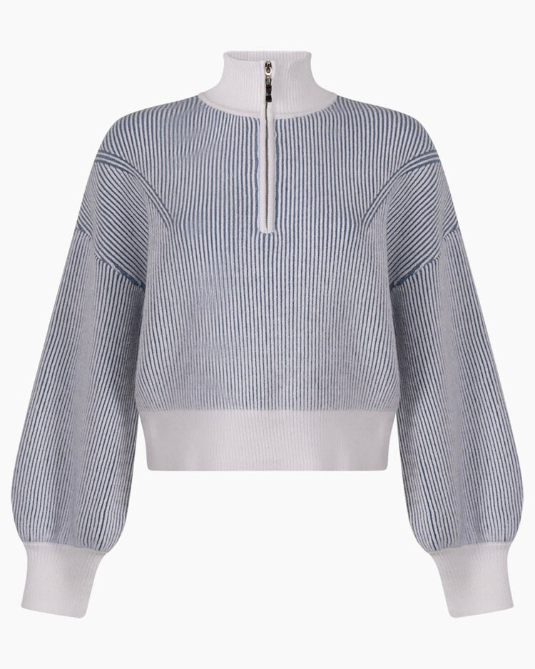 Another-Label ALCeder knitted pull  Blue Heaven Off-White