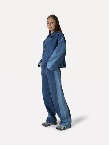 Another-Label ALLua denim pants Two Tones Blue Denim