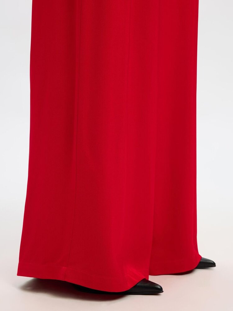 Selected Femme SLFLEONORE HW WIDE PANT Equestrian Red
