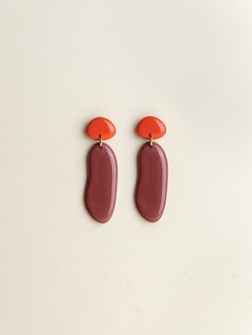 Van Schaaijk Studio Oorbellen The Clay Collection Nora Sunset / Mauve