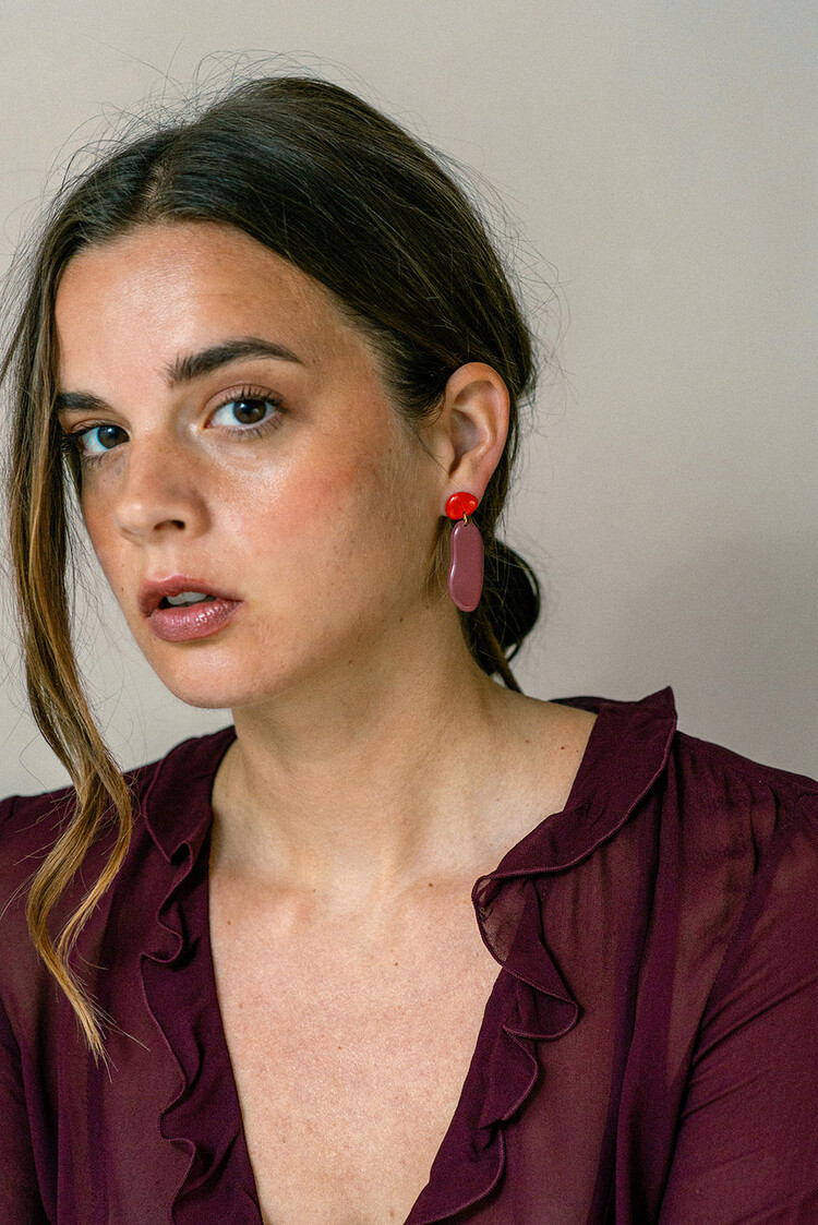 Van Schaaijk Studio Oorbellen The Clay Collection Nora Sunset / Mauve