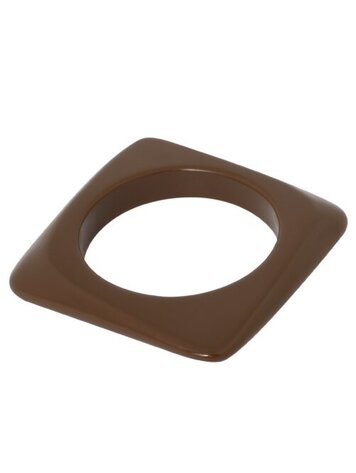 Ellen Beekmans Bangle assymetrisch vierkant Bruin