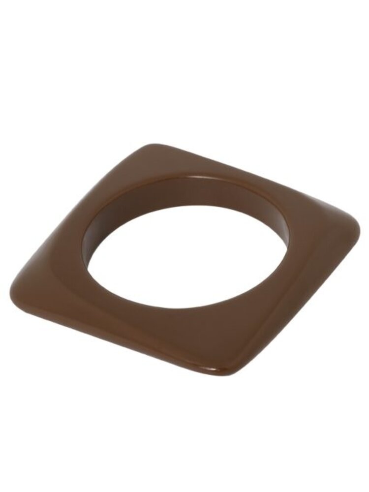 Ellen Beekmans Bangle assymetrisch vierkant Bruin