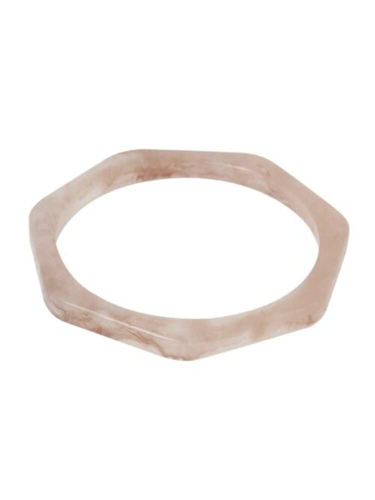 Ellen Beekmans Bangle gelakte hars hexagon Nude