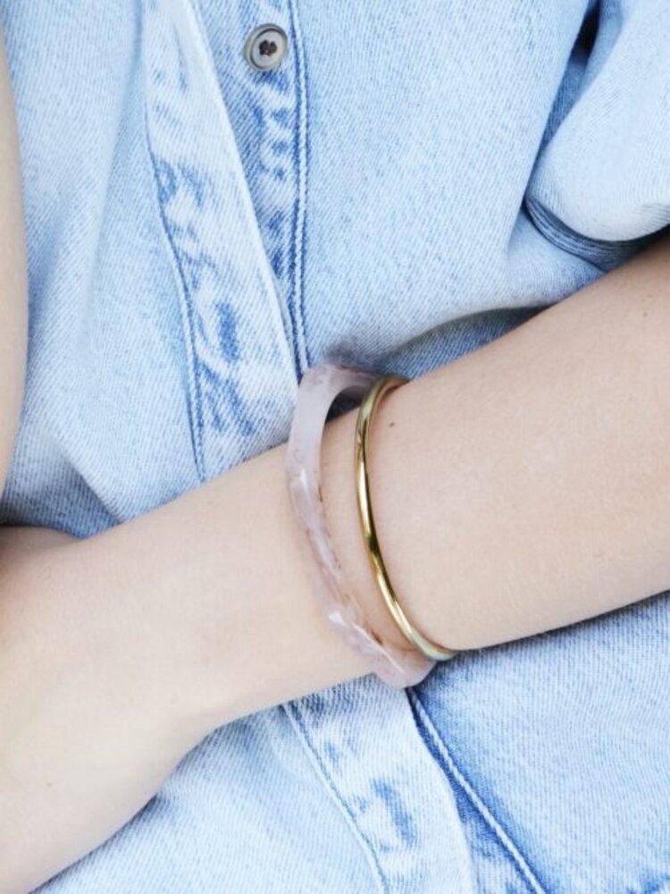 Ellen Beekmans Bangle gelakte hars hexagon Nude