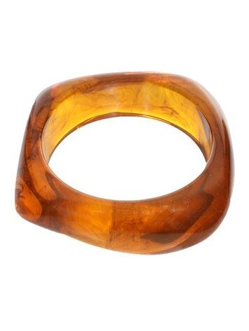 Ellen Beekmans Bangle vierkant organisch Cognac