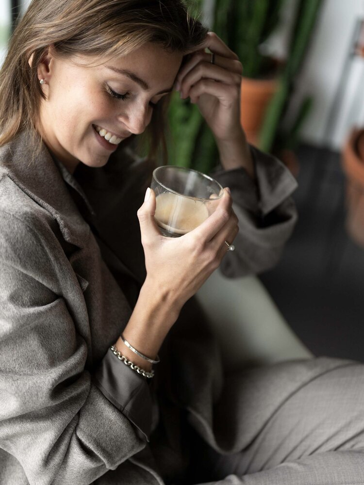 Ellen Beekmans Bangle smal gehamerd Zilver