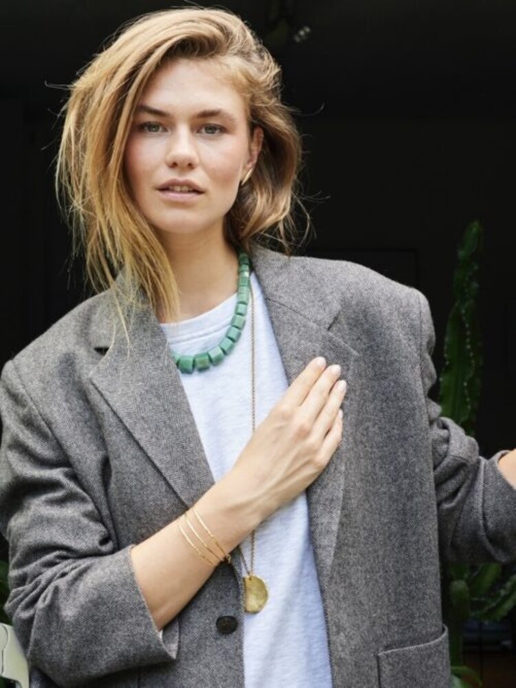 Ellen Beekmans Ketting gemstone XL Groen