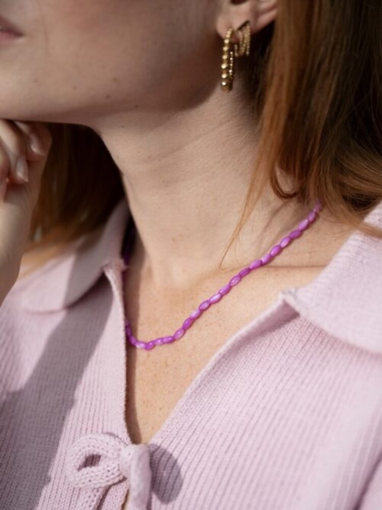 Ellen Beekmans Ketting Schelpen Roze