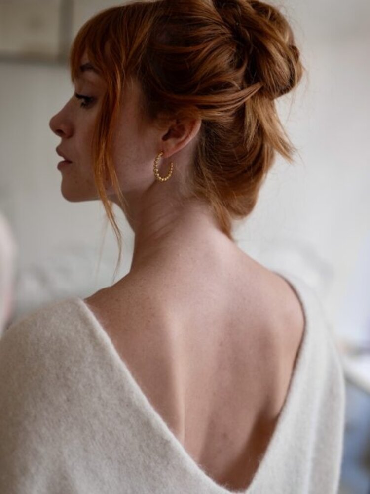 Ellen Beekmans Oorringen met balletjes Goud