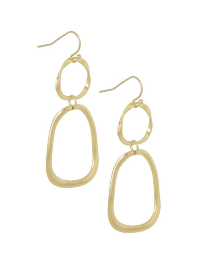 Ellen Beekmans Oorbellen met organische hangers Goud