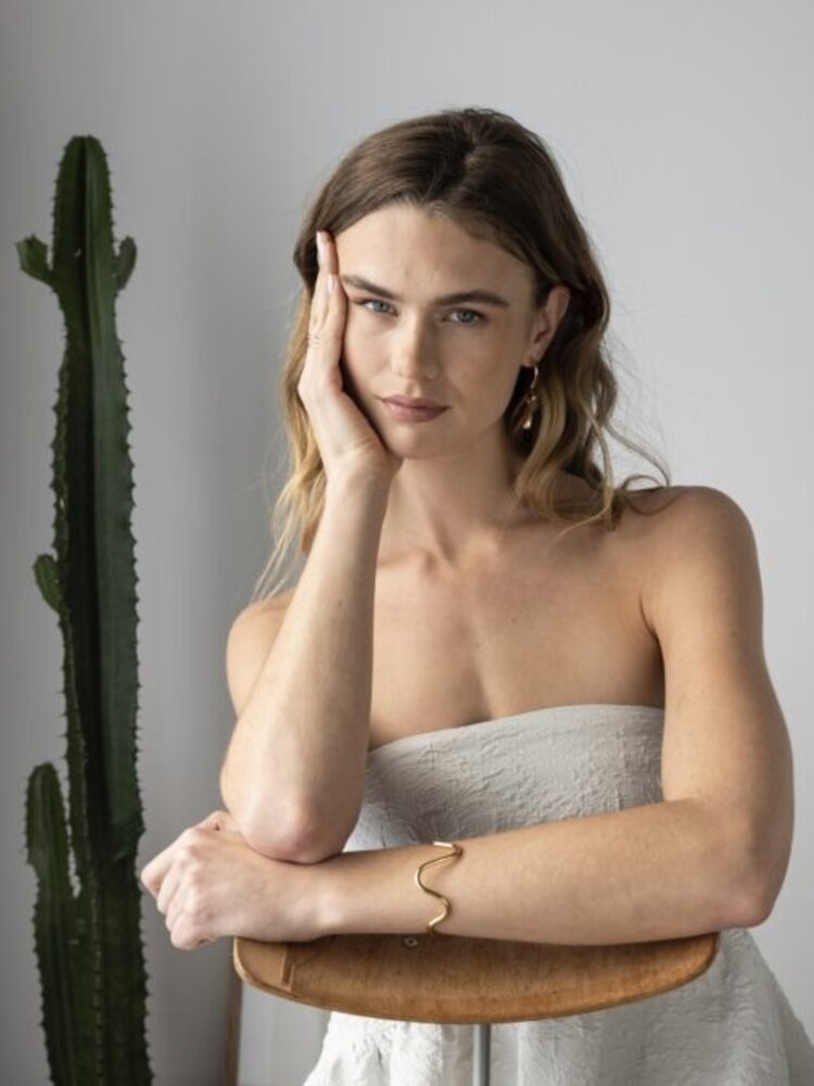 Ellen Beekmans Armband wave organisch Goud