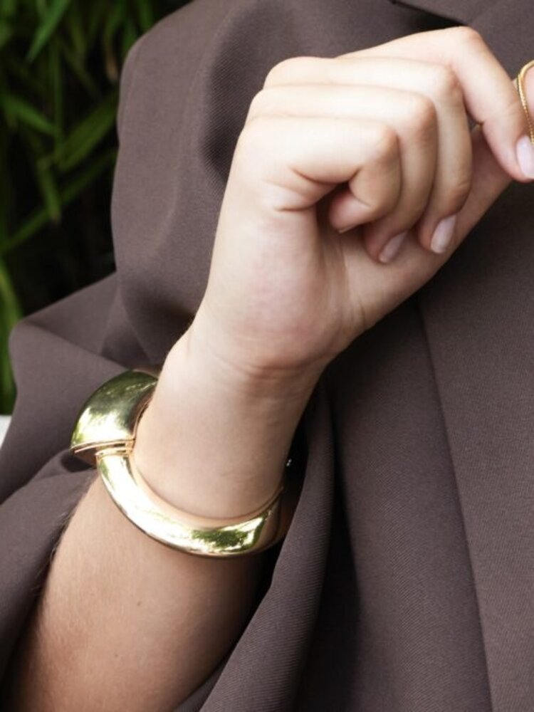 Ellen Beekmans Armband platte organische scharnier Goud