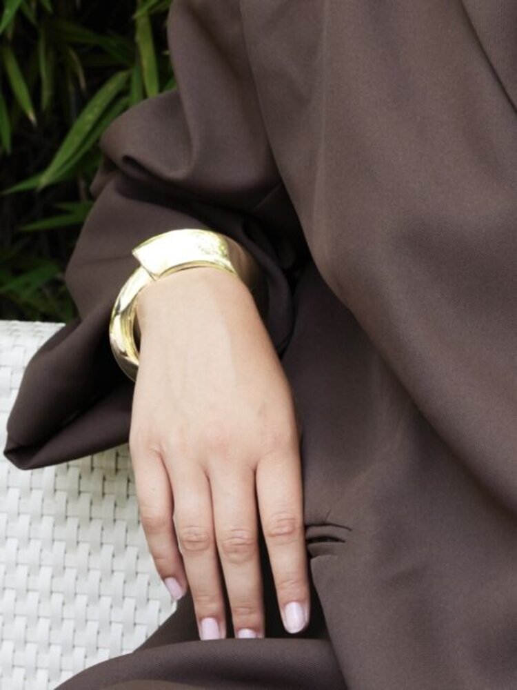 Ellen Beekmans Armband platte organische scharnier Goud