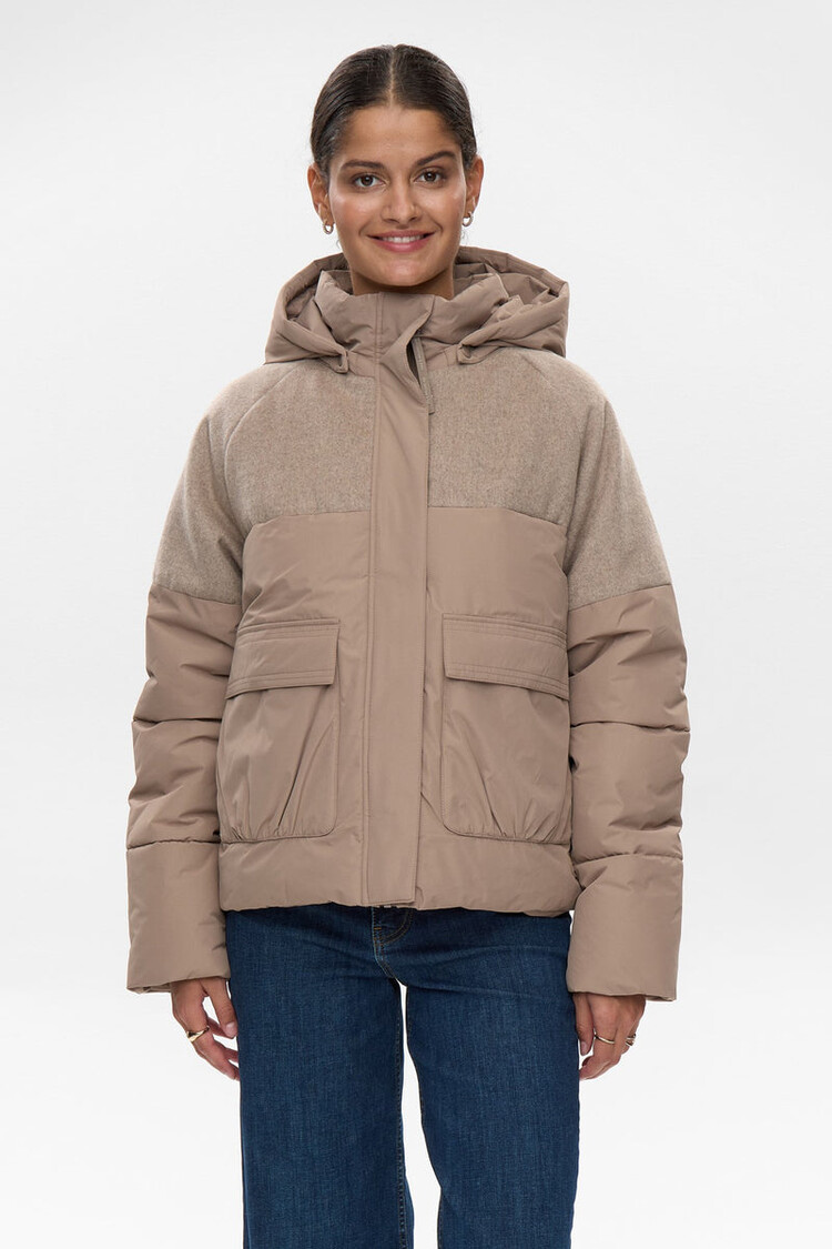 Nümph NUWILLOW SHORT JACKET Taupe Gray