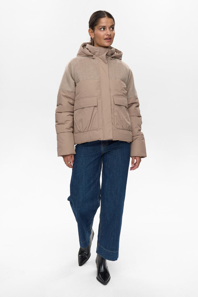 Nümph NUWILLOW SHORT JACKET Taupe Gray