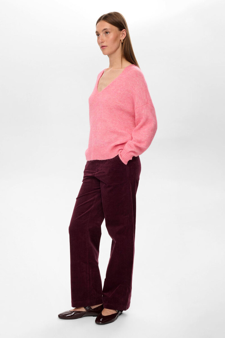 Nümph NURIETTE V-NECK PULLOVER Pink Lemonade