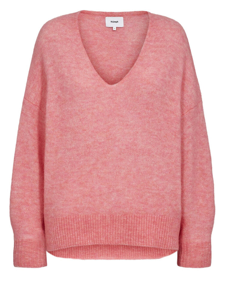 Nümph NURIETTE V-NECK PULLOVER Pink Lemonade