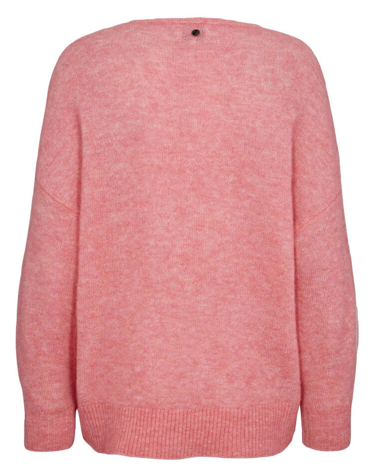 Nümph NURIETTE V-NECK PULLOVER Pink Lemonade