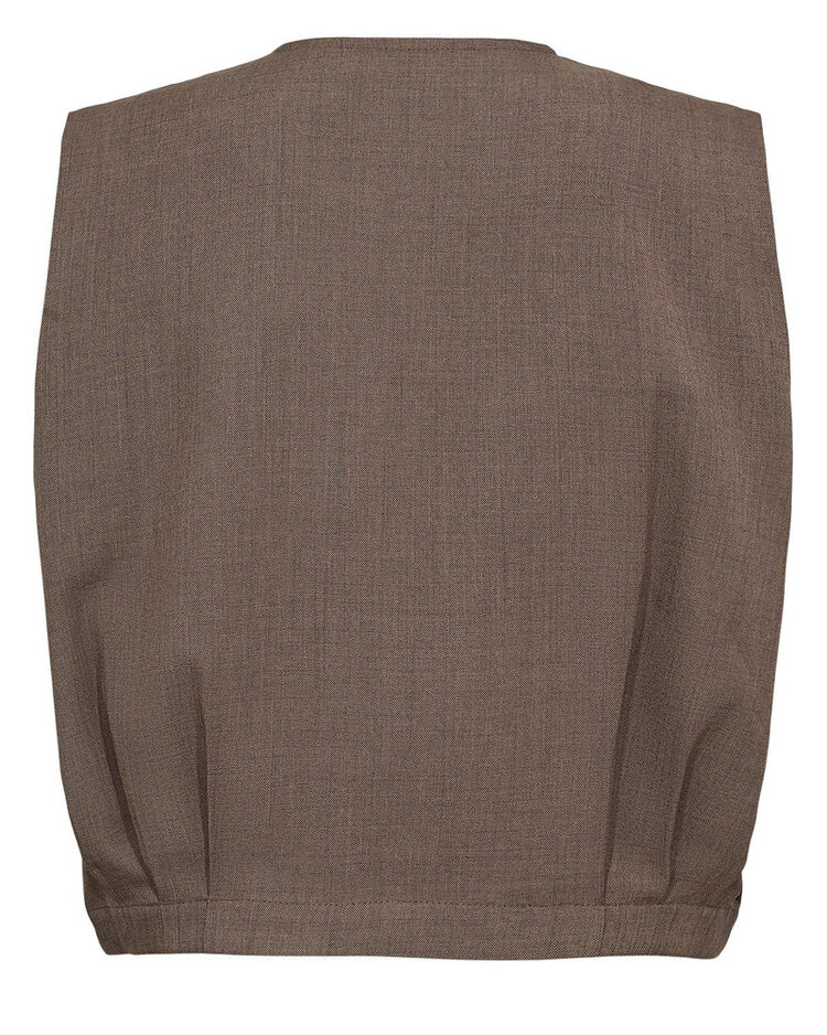 Nümph NUSHELLY WAISTCOAT Brown Lentil Melange