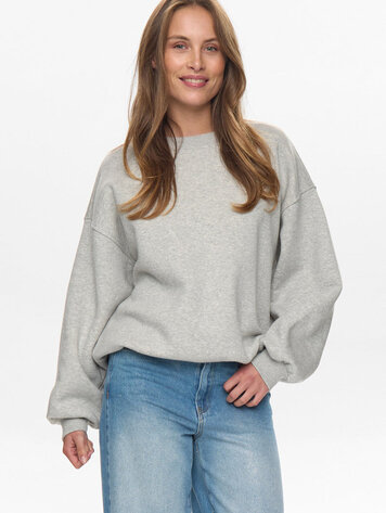 Nümph NUBISSA OVERSIZE SWEAT Light Grey Melange