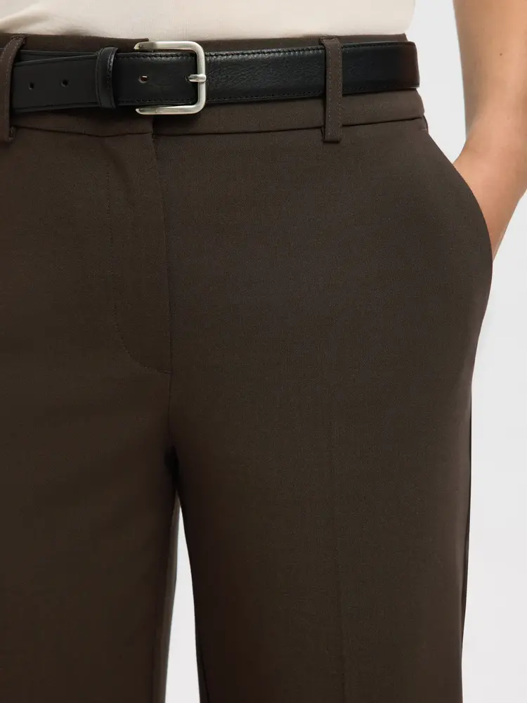 Selected Femme SLFRITA-RIA MW CROPPED PANT Delicioso Melange