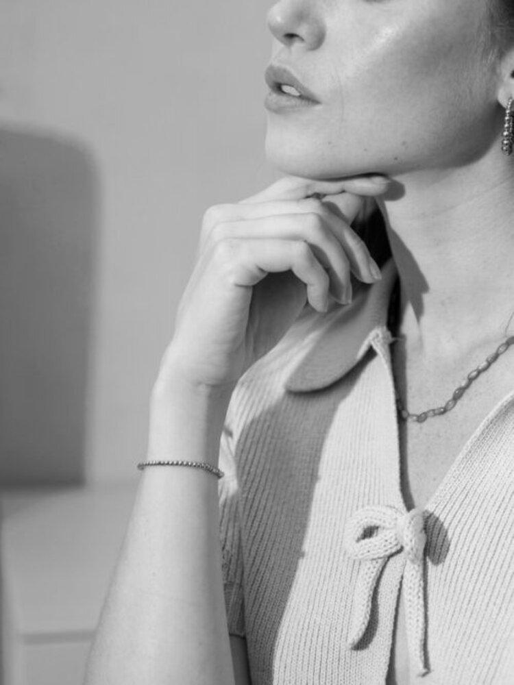 Ellen Beekmans Armband Balletjes Silver S