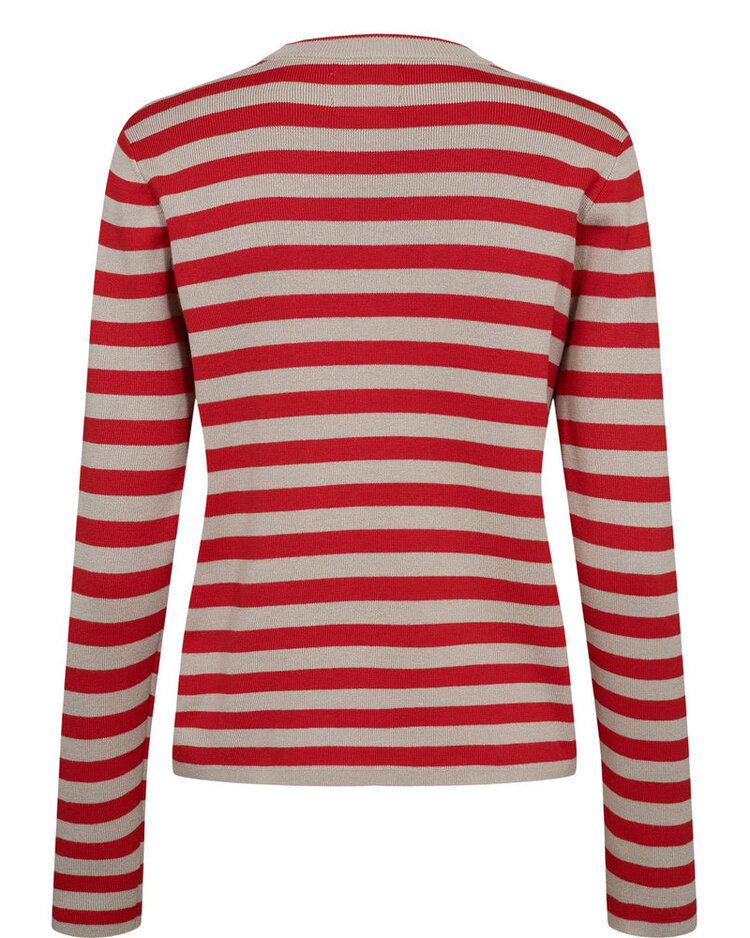 Nümph NUSTRIPY PULLOVER Fiery Red