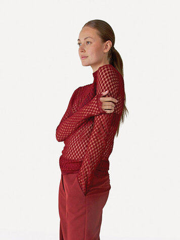 Another-Label Depew top l/s Pomegranate