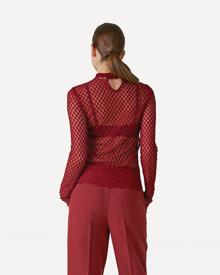 Another-Label Depew top l/s Pomegranate