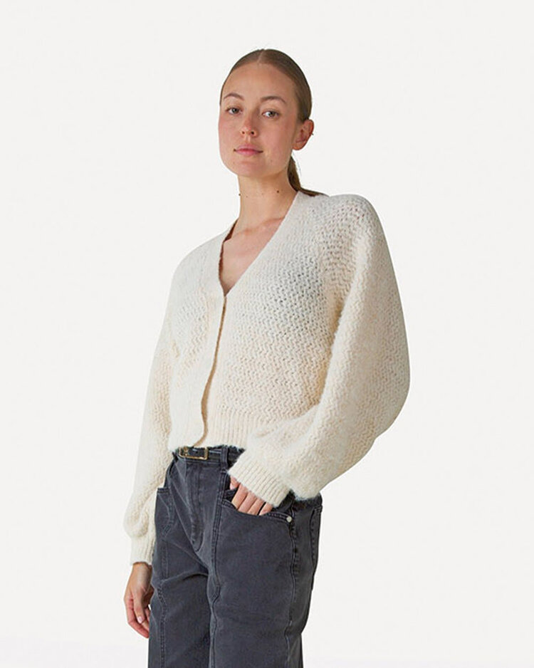 Another-Label Noy cardigan l/s Egg White