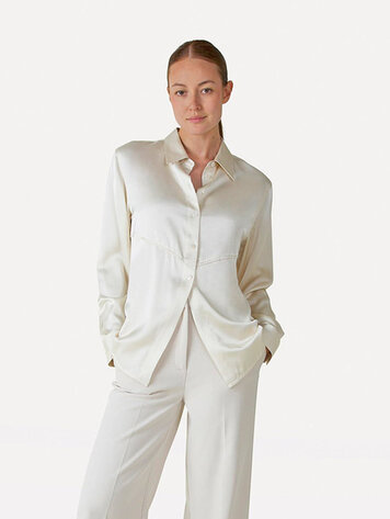 Another-Label Violetta shirt l/s Sea Salt