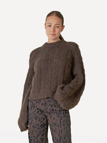 Another-Label Perla knitted pull l/s Slate Black